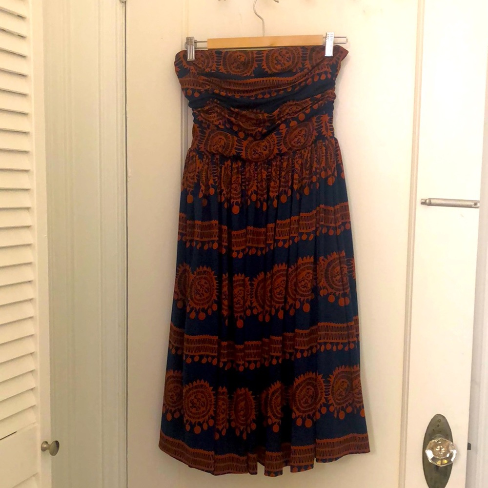 Anthropologie strapless dress
